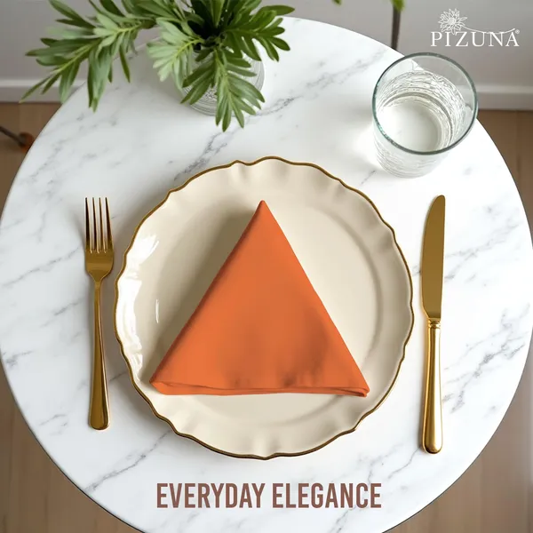Cotton_Solid_Burnt_Orange_Dinner_Napkins_Set_Of_8