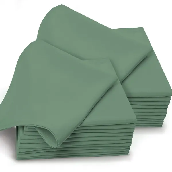 Cotton_Sateen_Solid_Hedge_Green_Dinner_Napkins_Set_Of_24