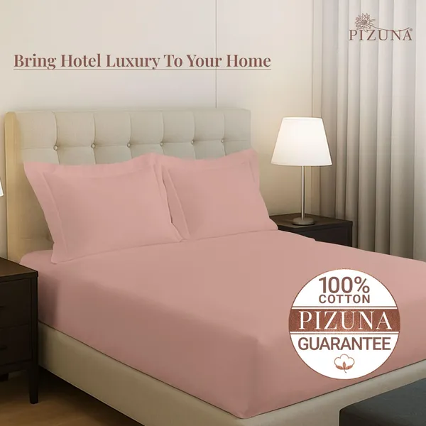 Cotton_Solid_Misty_Rose_Queen_Fitted_Bedsheet