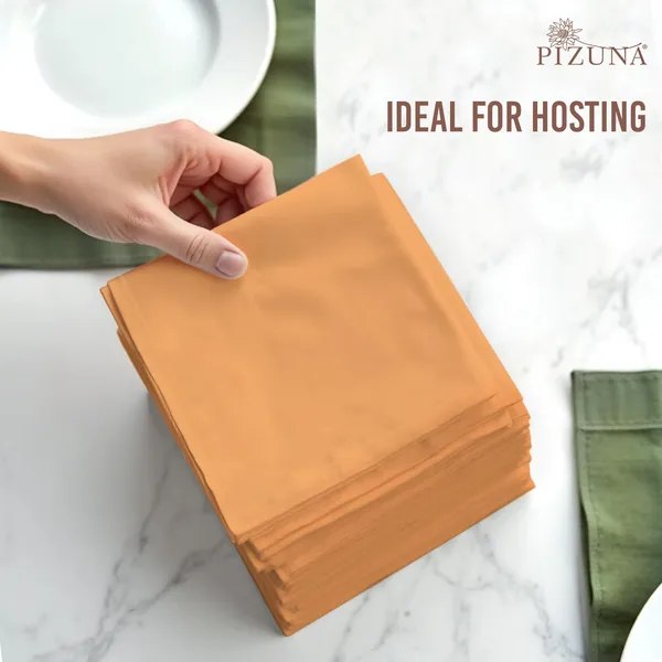 Cotton_Solid_Apricot_Orange_Dinner_Napkins_Set_Of_24
