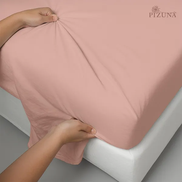 Cotton_Solid_Misty_Rose_King_Flat_Bedsheet