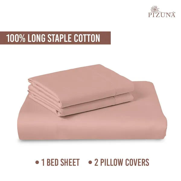 Pizuna_Cotton_Solid_Misty_Rose_Queen_Bedsheet