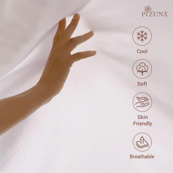 Pizuna_Cotton_Solid_Light_Lilac_King_Flat_Bedsheet