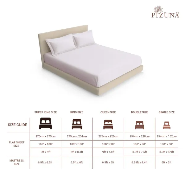 Pizuna_Cotton_Solid_Light_Lilac_King_Flat_Bedsheet