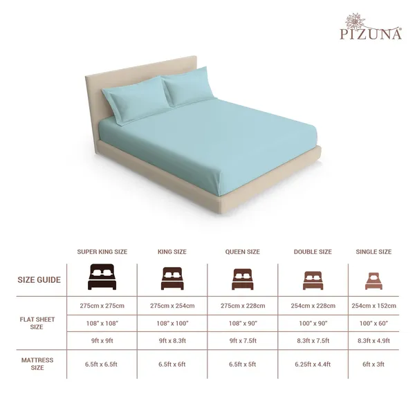 Pizuna_Cotton_Solid_Baby_Blue_Double_Flat_Bedsheet