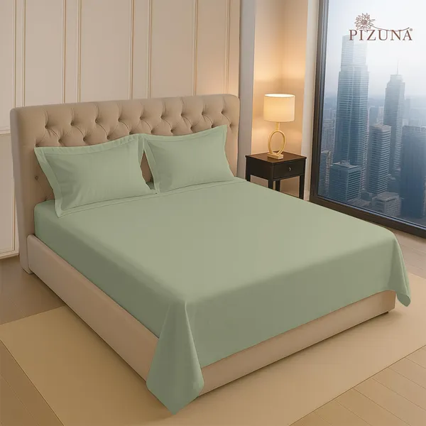 Light_Sage_Cotton_Sateen_Solid_Double_Bedsheet