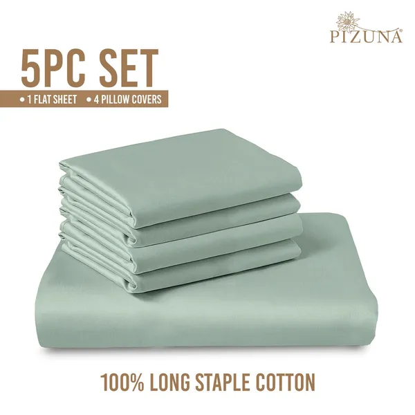 Cotton_Solid_Sea_Foam_Super_King_Flat_Bedsheet_(800_Thread_Count)