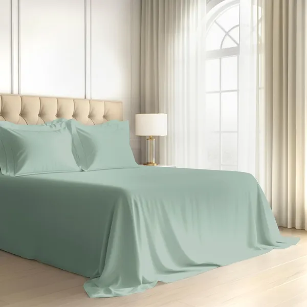 Cotton_Solid_Sea_Foam_Super_King_Flat_Bedsheet_(800_Thread_Count)