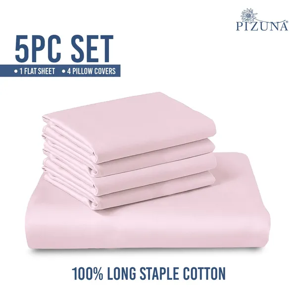 Cotton_Sateen_Solid_Light_Pink_Super_King_Flat_Bedsheet