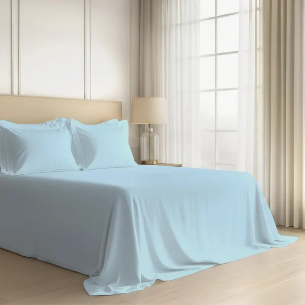 Cotton_Sateen_Solid_Baby_Blue_Super_King_Flat_Bedsheet