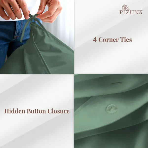 Cotton_Solid_Hedge_Green_Double_Duvet_Cover