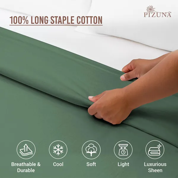 Cotton_Solid_Hedge_Green_Double_Duvet_Cover