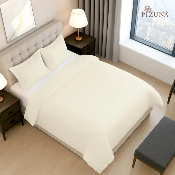Cotton_Solid_New_Ivory_Double_Duvet_Cover