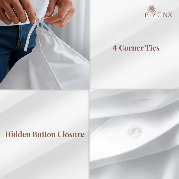 Pizuna_100%_Long_Staple_Cotton_Solid_White_Double_Duvet_Cover
