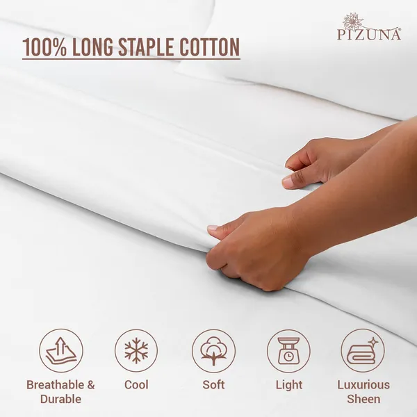 Pizuna_100%_Long_Staple_Cotton_Solid_White_Double_Duvet_Cover