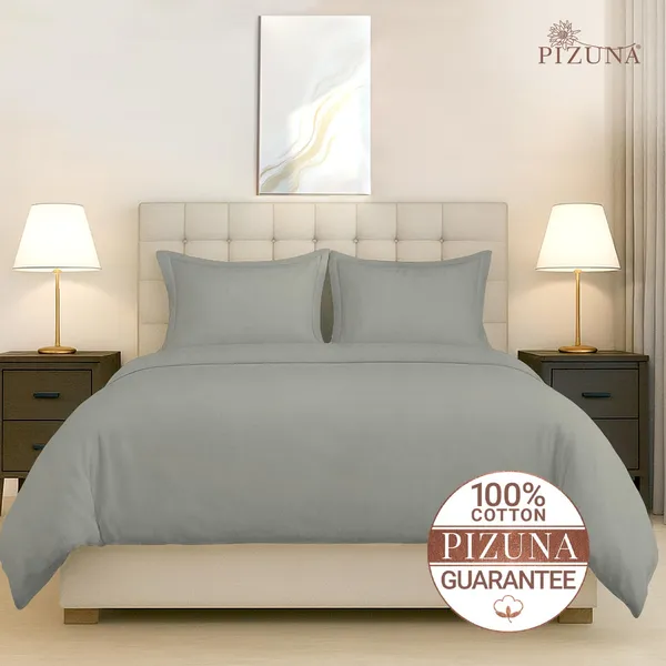 Cotton_Solid_Silver_Double_Duvet_Cover