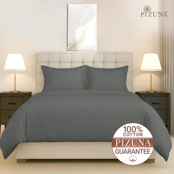 Cotton_Solid_Dark_Grey_Double_Duvet_Cover