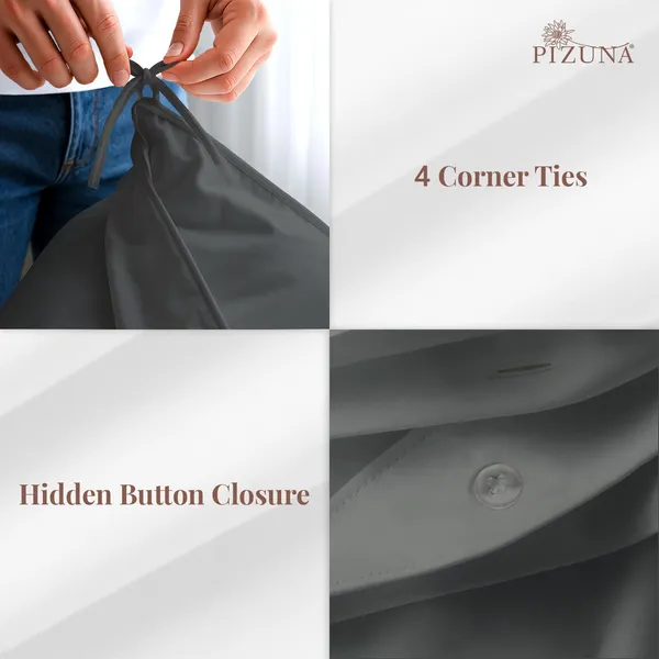 Cotton_Solid_Dark_Grey_Double_Duvet_Cover