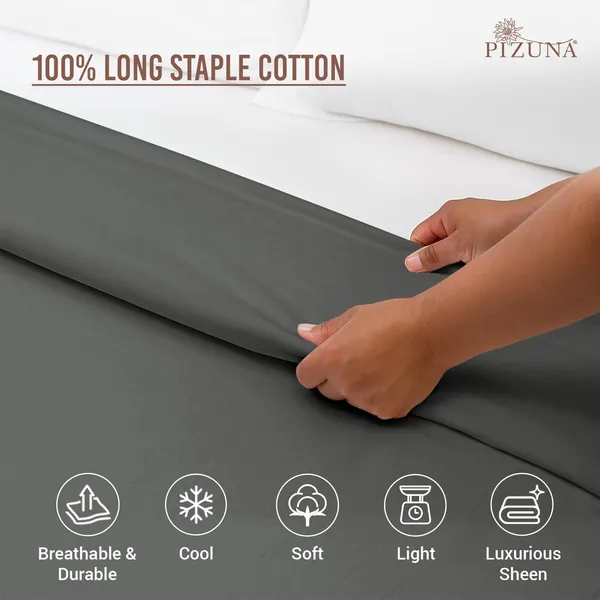 Cotton_Solid_Dark_Grey_Double_Duvet_Cover