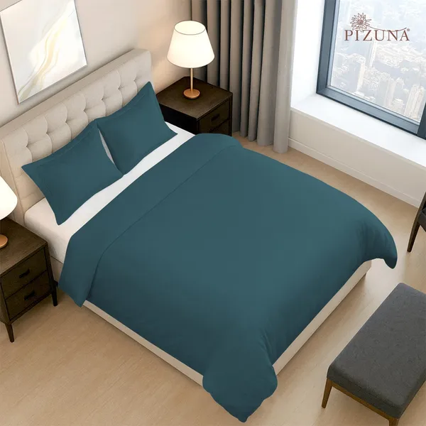 Cotton_Solid_Peacock_Blue_Double_Duvet_Cover
