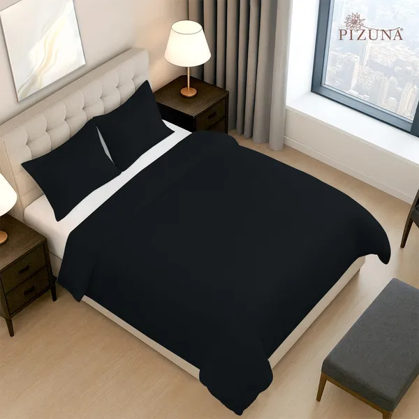 Cotton_Solid_Black_Double_Duvet_Cover