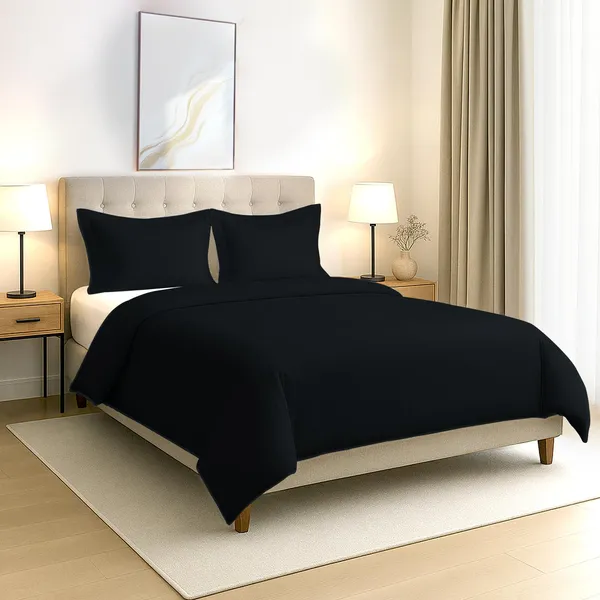 Cotton_Solid_Black_Double_Duvet_Cover
