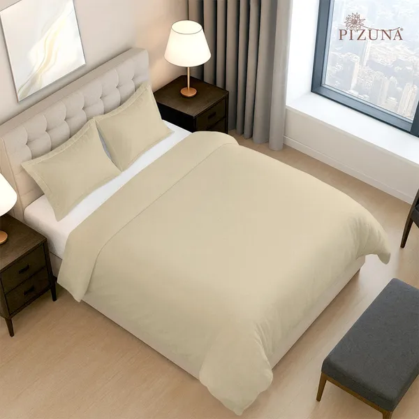 Cotton_Solid_Beige_Double_Duvet_Cover