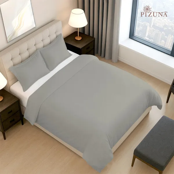 Cotton_Solid_Ash_Grey_Double_Duvet_Cover