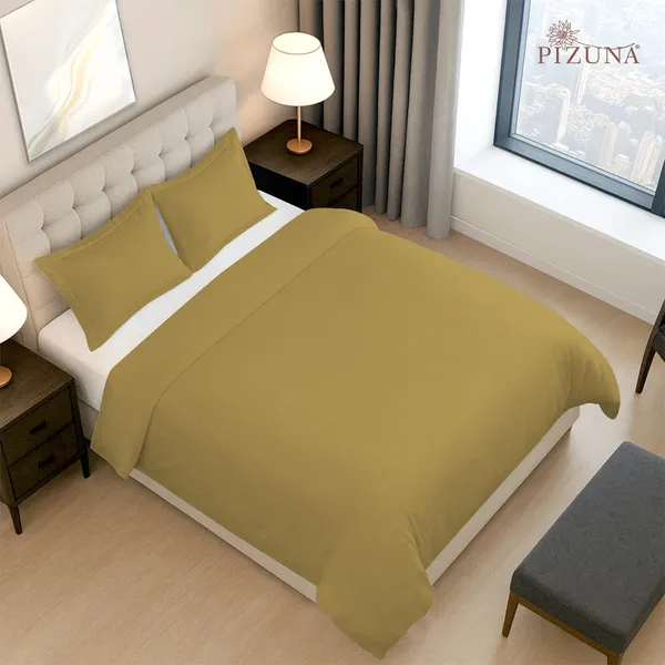 Cotton_Solid_Mustard_Gold_Double_Duvet_Cover