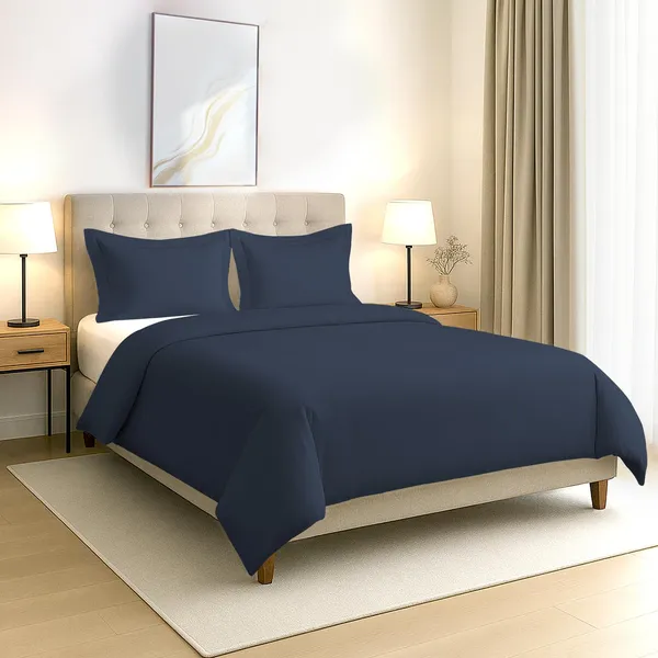 Cotton_Solid_Dark_Blue_Double_Duvet_Cover