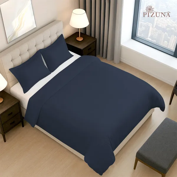 Cotton_Solid_Dark_Blue_Double_Duvet_Cover