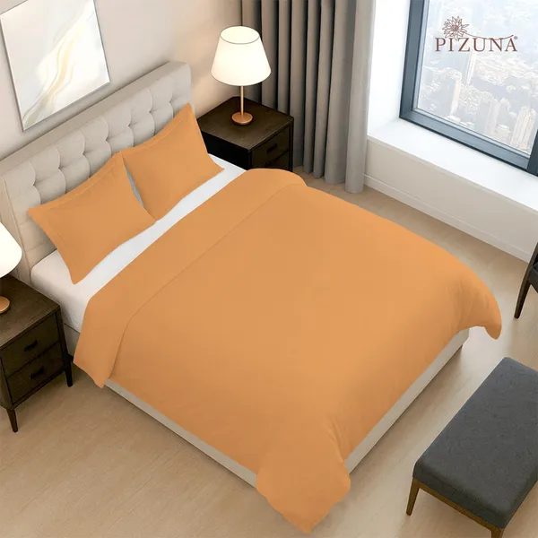 Cotton_Solid_Apricot_Orange_Double_Duvet_Cover