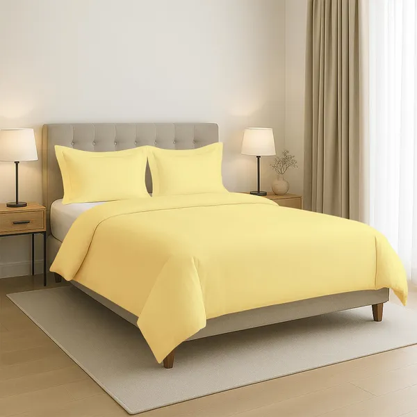 Cotton_Solid_Mellow_Yellow_Double_Duvet_Cover