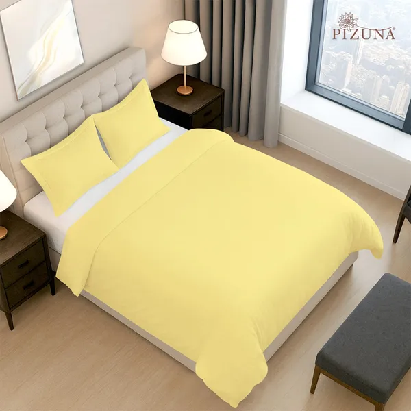 Cotton_Solid_Mellow_Yellow_Double_Duvet_Cover
