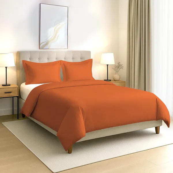 Cotton_Solid_Burnt_Orange_Double_Duvet_Cover
