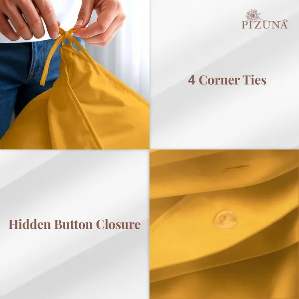 Cotton_Solid_Honey_Gold_Double_Duvet_Cover