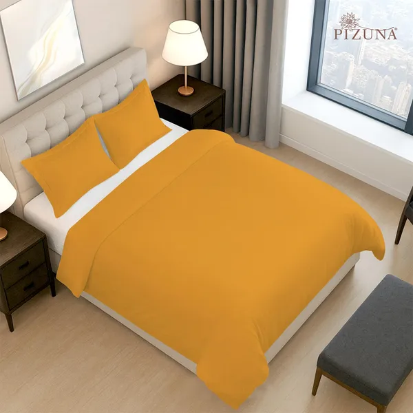 Cotton_Solid_Honey_Gold_Double_Duvet_Cover