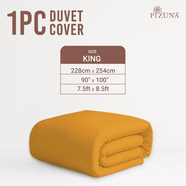 Cotton_Solid_Honey_Gold_Double_Duvet_Cover