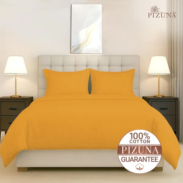 Cotton_Solid_Honey_Gold_Double_Duvet_Cover