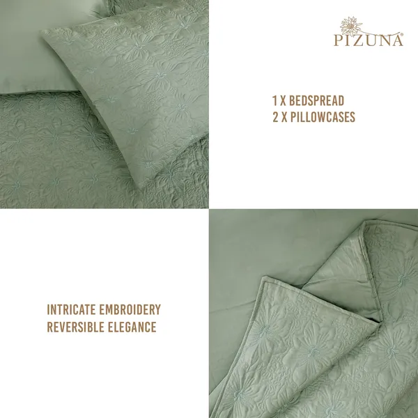 Pizuna_Cotton_Quilted_Solid_Sea_Foam_Super_King_Bedspread