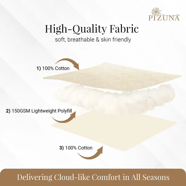Pizuna_Cotton_Solid_Ivory_Super_King_Quilted_Bedspread_Set