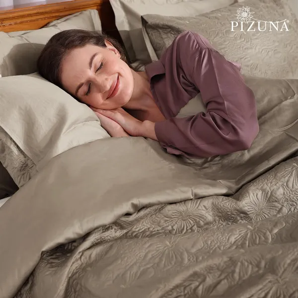 Cotton_Solid_Simply_Taupe_Super_King_Bedspread_With_Pillow_Covers
