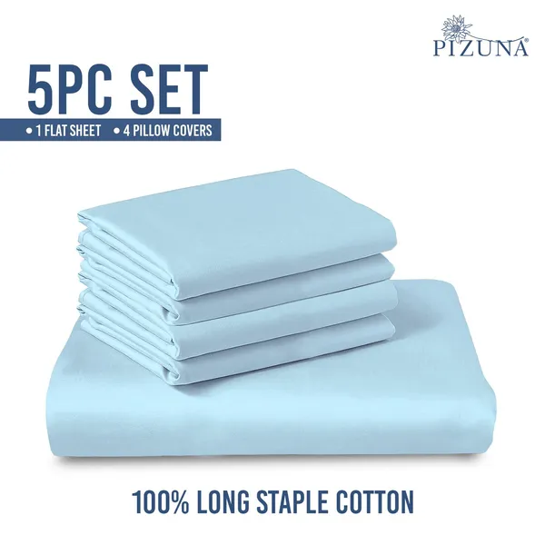 Cotton_Sateen_Solid_Baby_Blue_Super_King_Flat_Bedsheet_With_4_Pillow_Covers_(1000_Thread_Count)