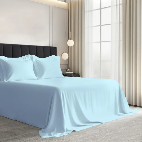 Cotton_Sateen_Solid_Baby_Blue_Super_King_Flat_Bedsheet_With_4_Pillow_Covers_(1000_Thread_Count)