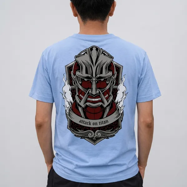 Light_Blue_Attack_On_Titan_Colossal_Titan_Face_Graphic_T-Shirt_For_Men