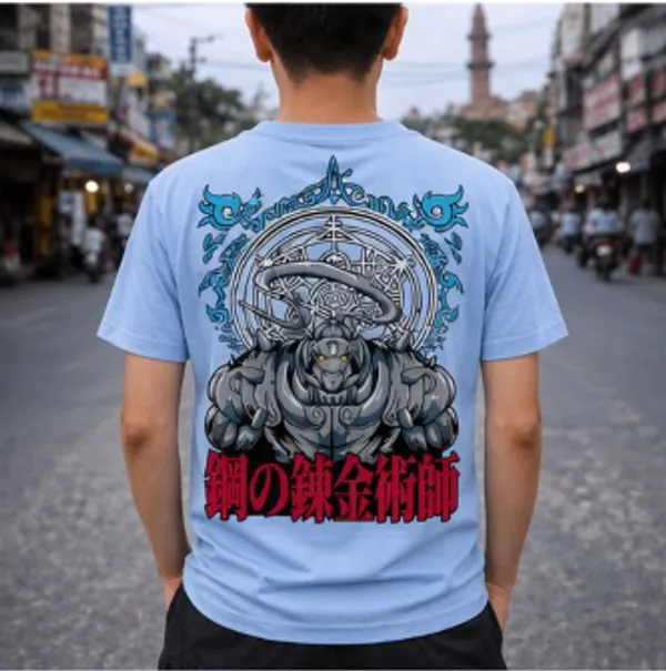 Light_Blue_Fullmetal_Alchemist_Anime_Graphic_T-Shirt_For_Men