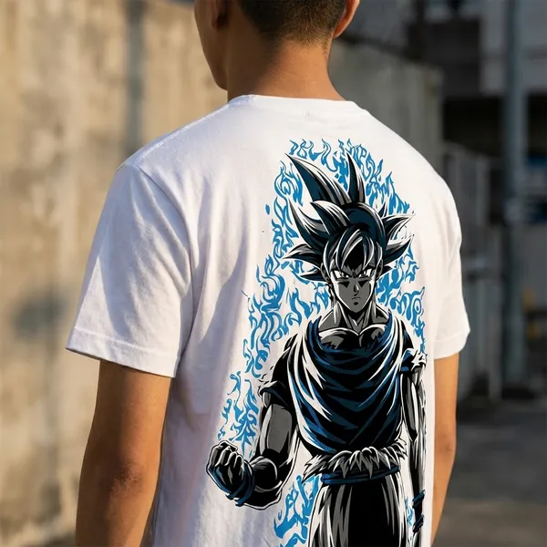 White_Anime_Character_Graphic_Print_T-Shirt_For_Men