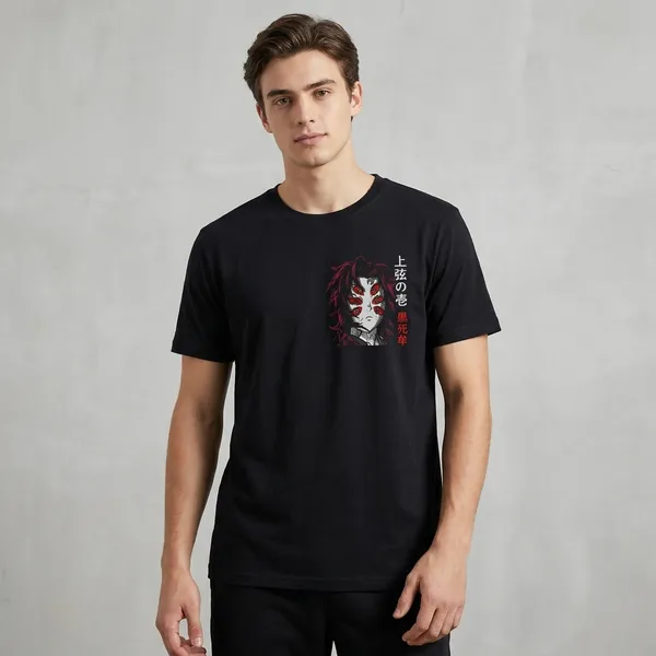 Black_Anime_Character_Print_T-Shirt_-_Left_Chest_Design_For_Men