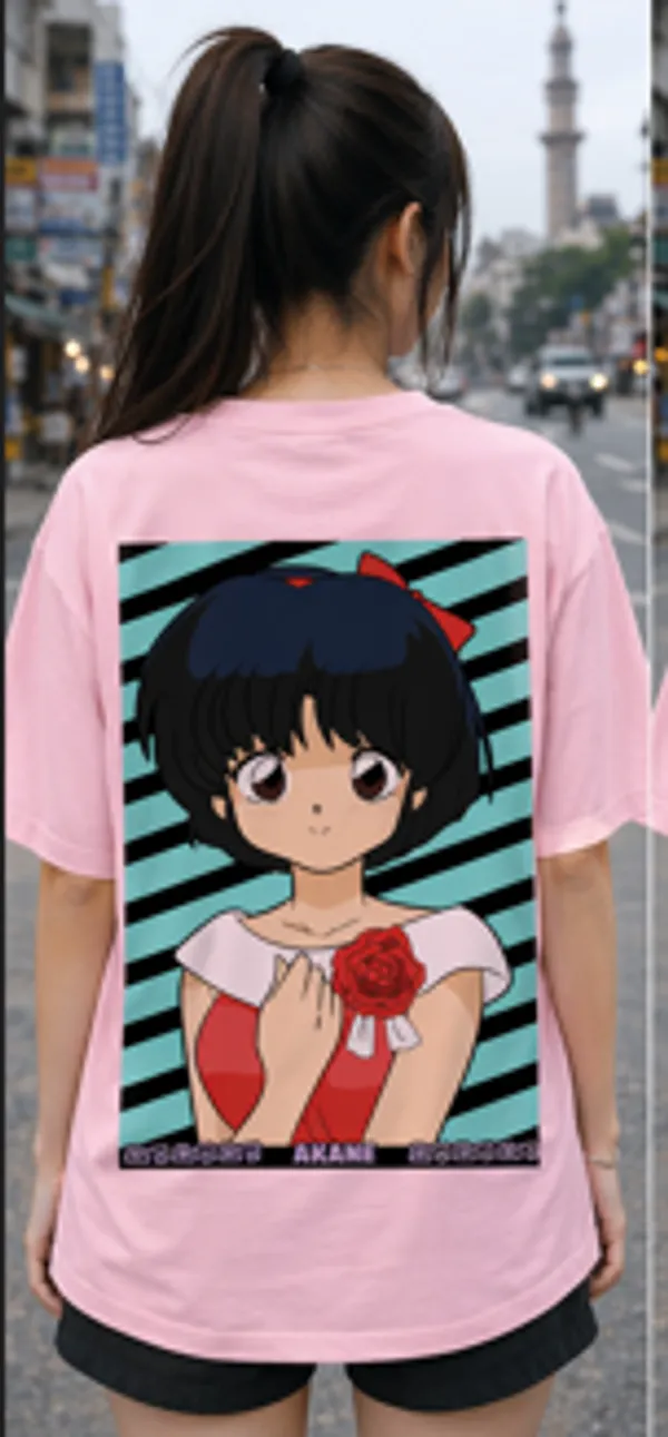 Pink_Anime_Character_Graphic_Print_Oversized_T-Shirt_For_Women