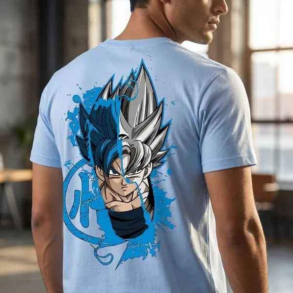Light_Blue_Anime_Dragon_Ball_Z_Vegeta_Graphic_Print_T-Shirt_For_Men